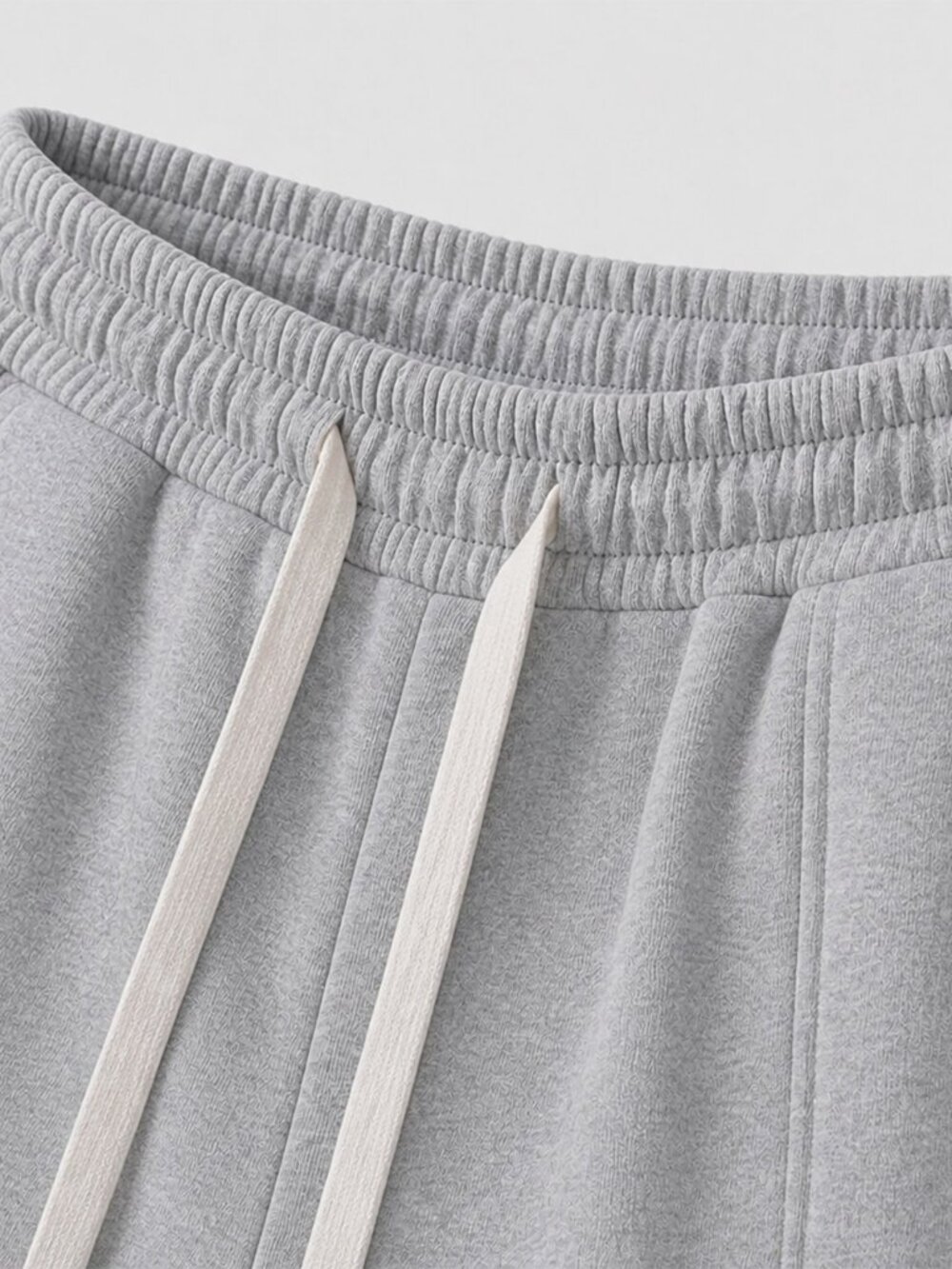 Grey Sports Men's Loose Graphic Straight Long Drawstring Sweatpants - Picture 4 of 5